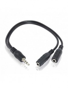 Vexclusive 3.5mm jack 1 male to 2 female stereo headphone earphone jack y splitter audio adapter cable (black)